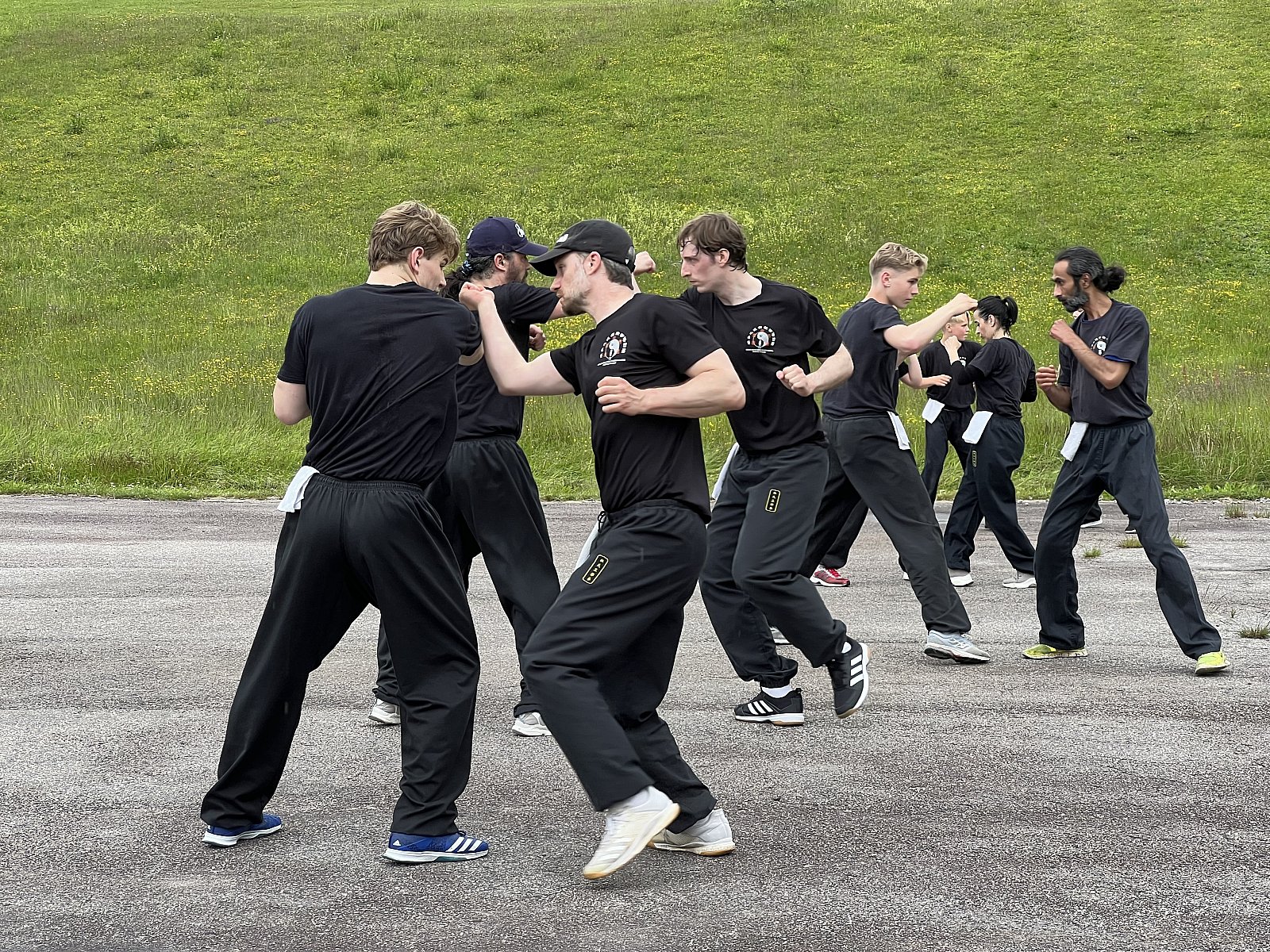 Stepfight träning p lägret i Ånnaboda